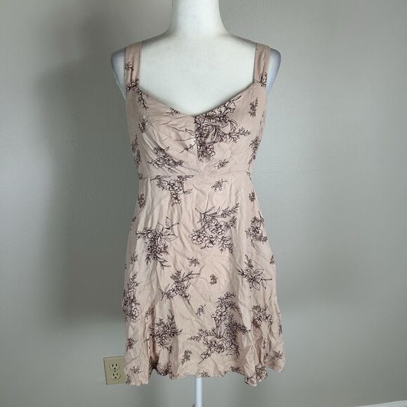 Old Navy Dresses & Skirts - Women’s Old Navy Fit & Flare 100% Rayon Mini Dress Blush Pink Floral Size M
